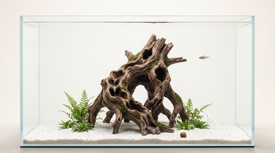 3D printed Ancient Driftwood Cave I zero rot aquarium wood