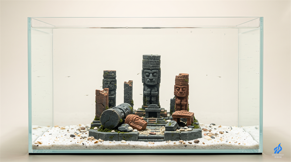 3D printed Sunken Temple Colonnade multi-column ruin