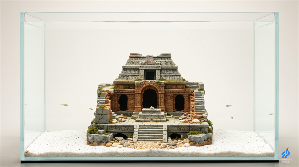 3D printed Mythic Oracle Sanctuary temple facade miniature