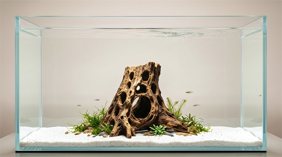 3D printed Hollow Stump Sanctuary vertical tree hollow for fish
