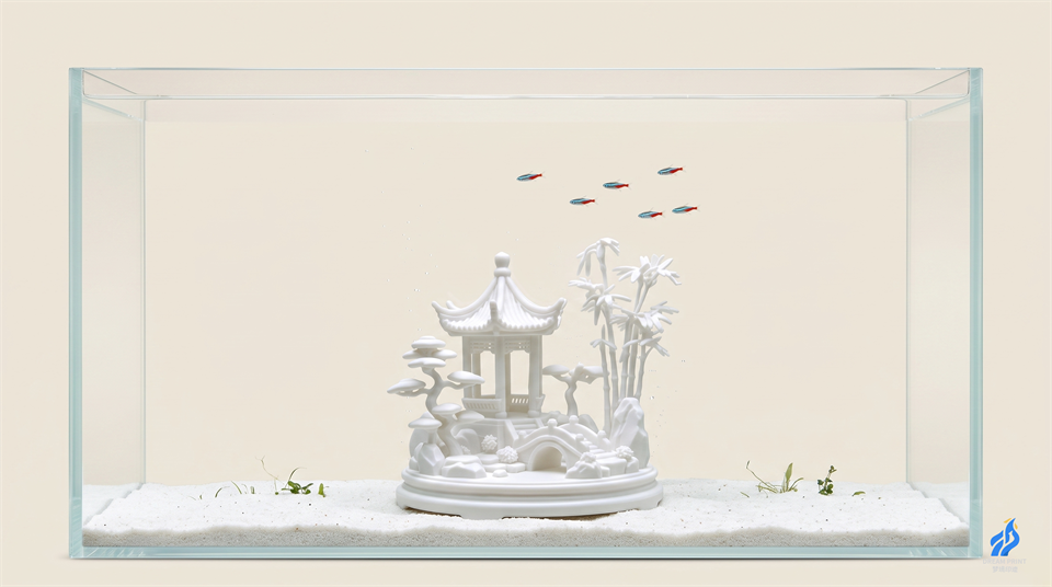 3D printed Forbidden City imperial palace model for fish tank aquascape
