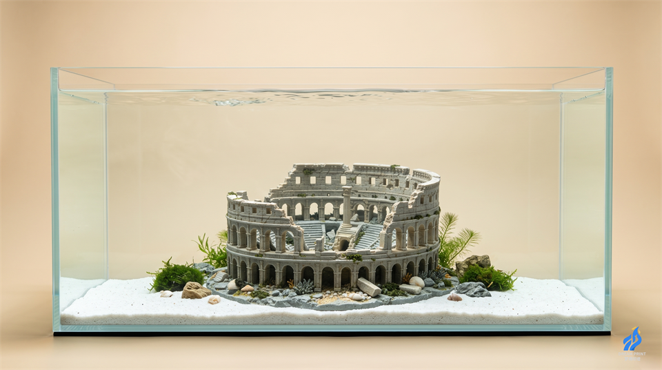 3D printed Poseidon's Gateway Greco-Roman temple ruin for fish tank